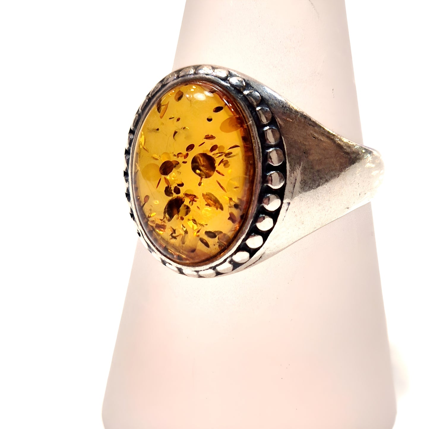 Baltic Amber Dome Ring