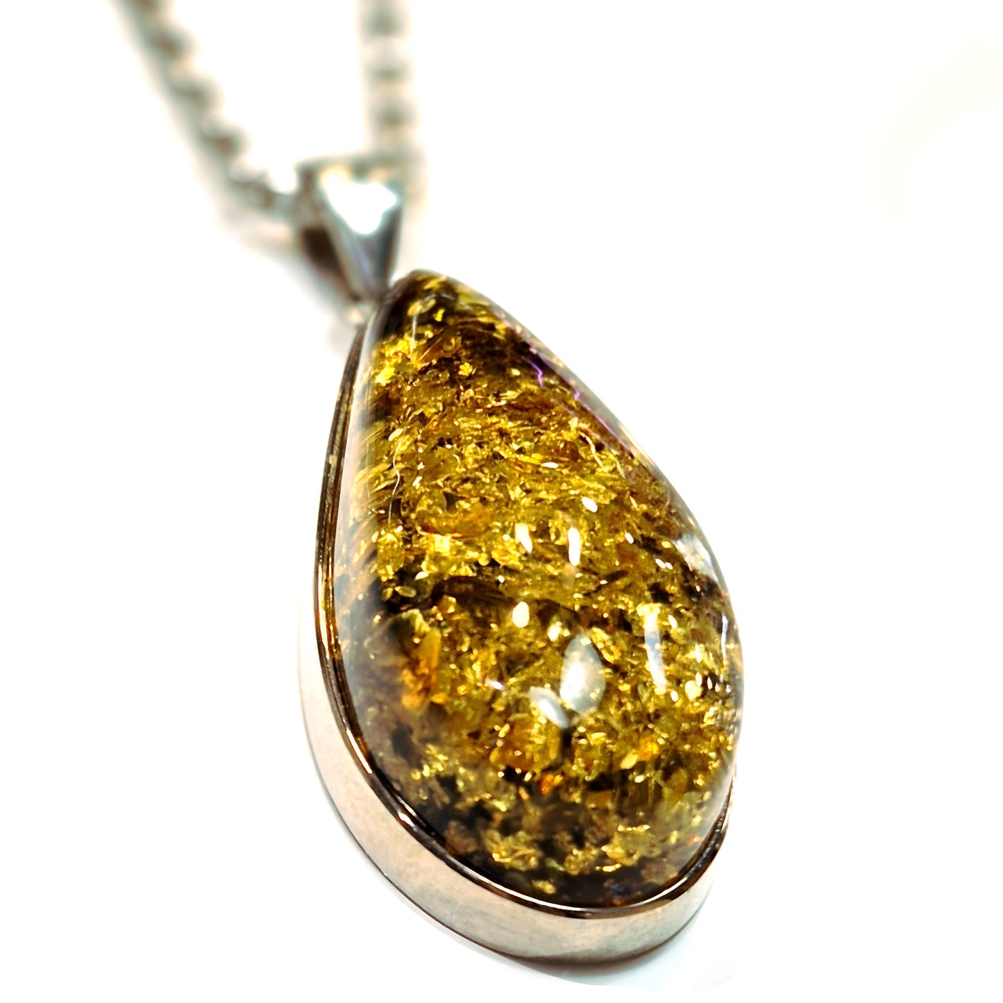 Baltic Amber Teardrop Pendant