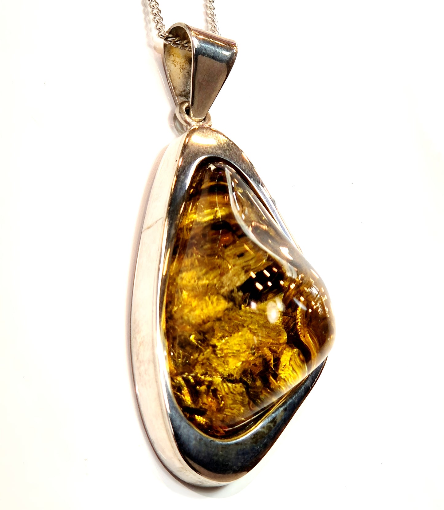 Freeform Amber Pendant