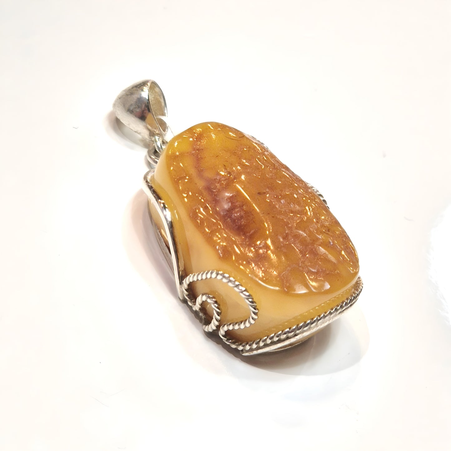 Raw Butterscotch Amber Pendant