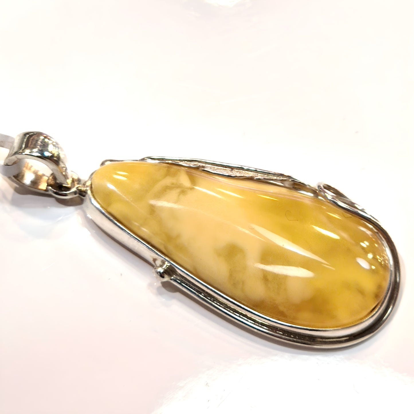 Feather Touch Butterscotch Amber Pendant