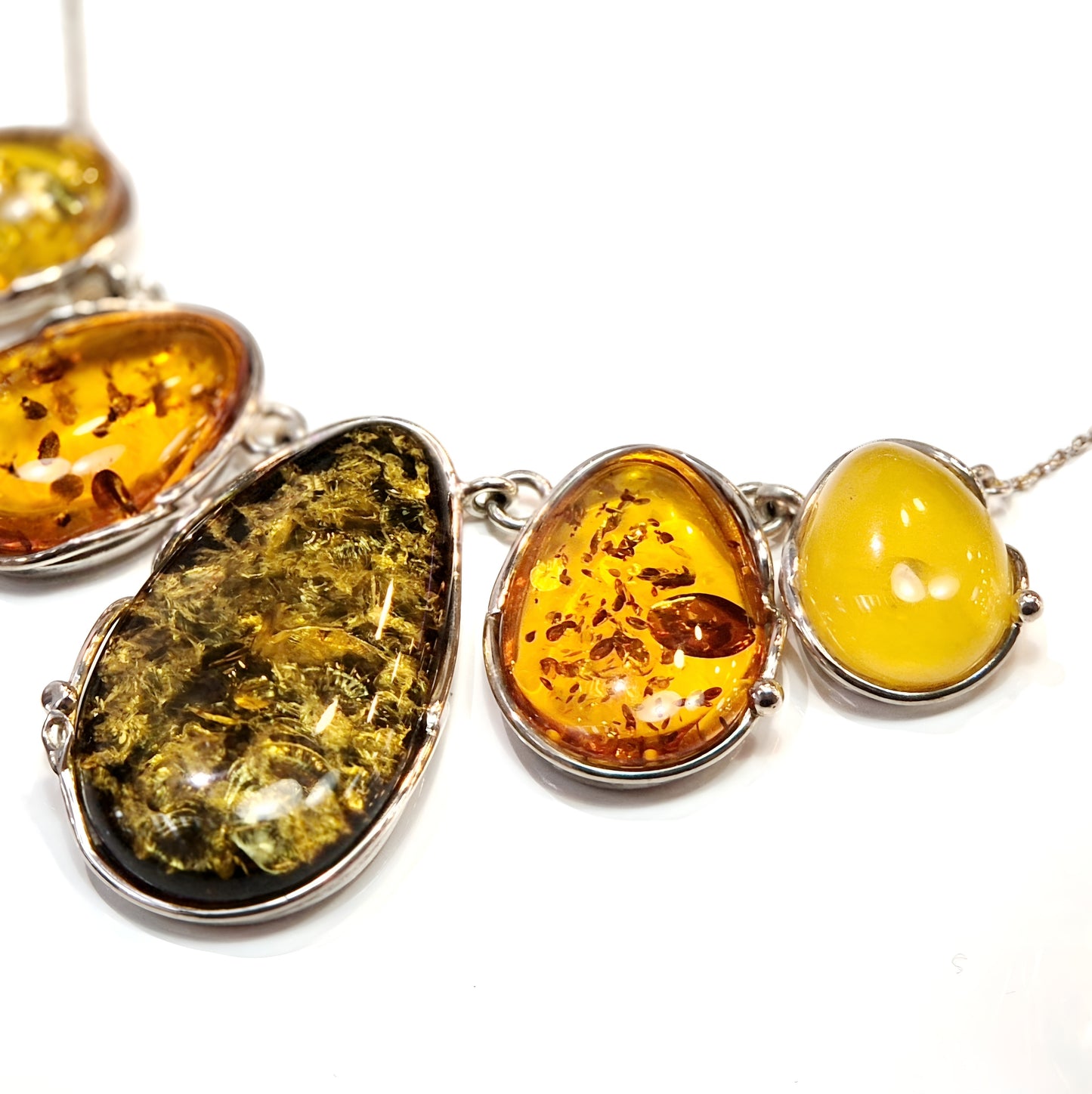 Multi-coloured Baltic Amber Statement Necklace