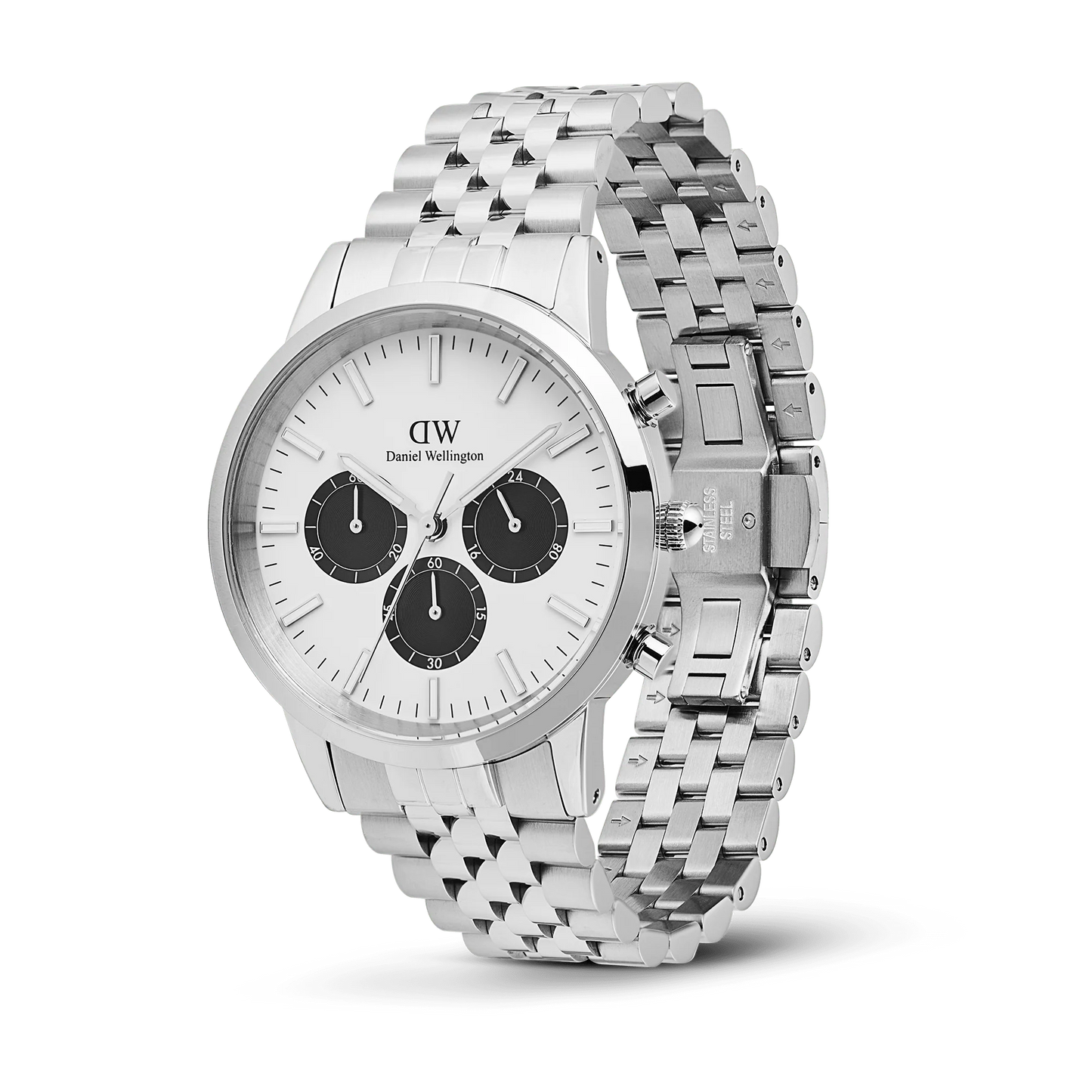 Iconic Chronograph Arch 5-Link Off-White Panda Silver