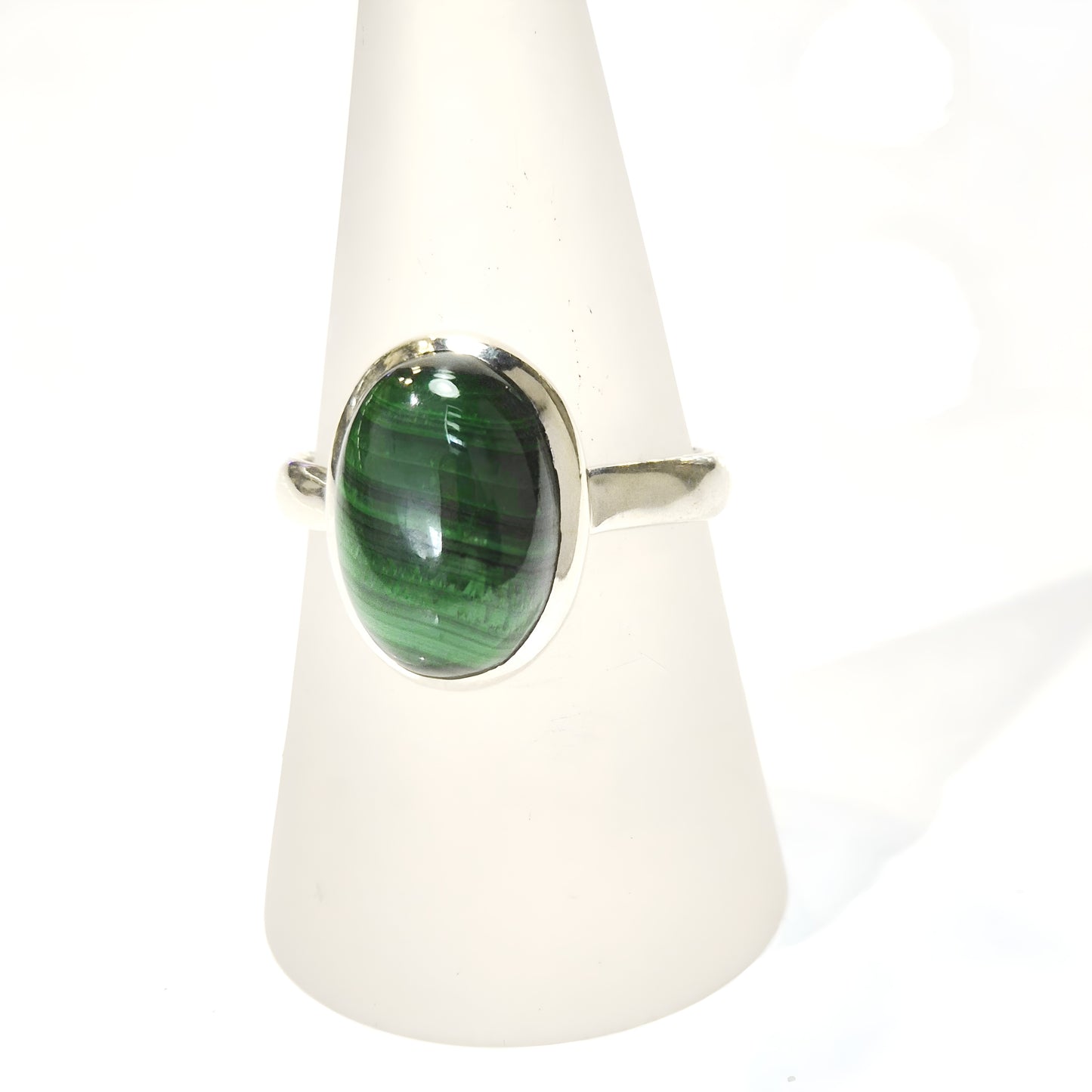 Green Malachite Ring - Oval