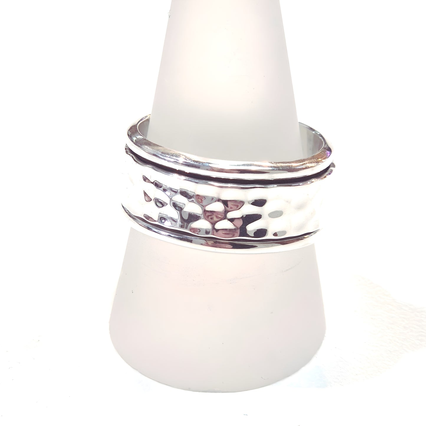Hammered Sterling Silver Spinner Ring