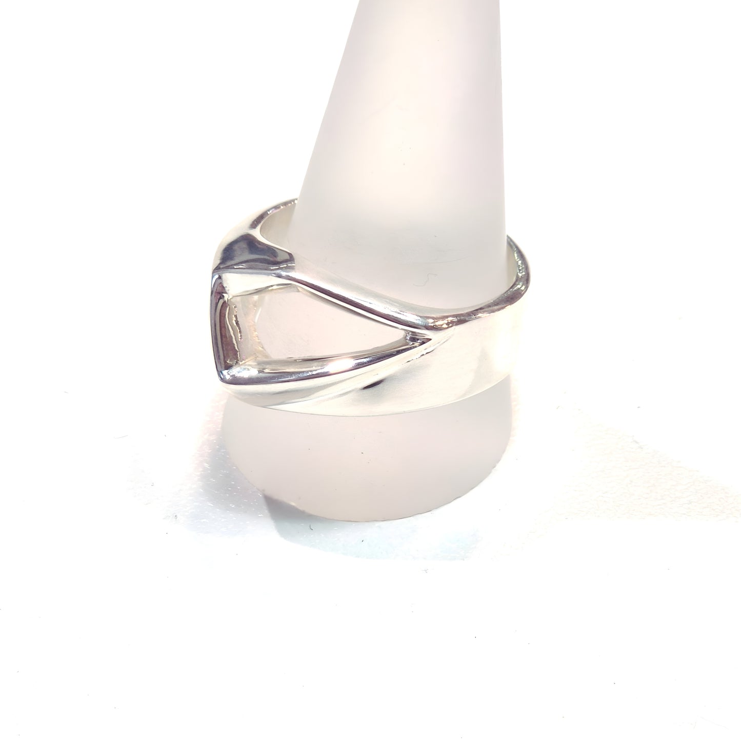 Abstract Cut-Out Sterling Silver Ring