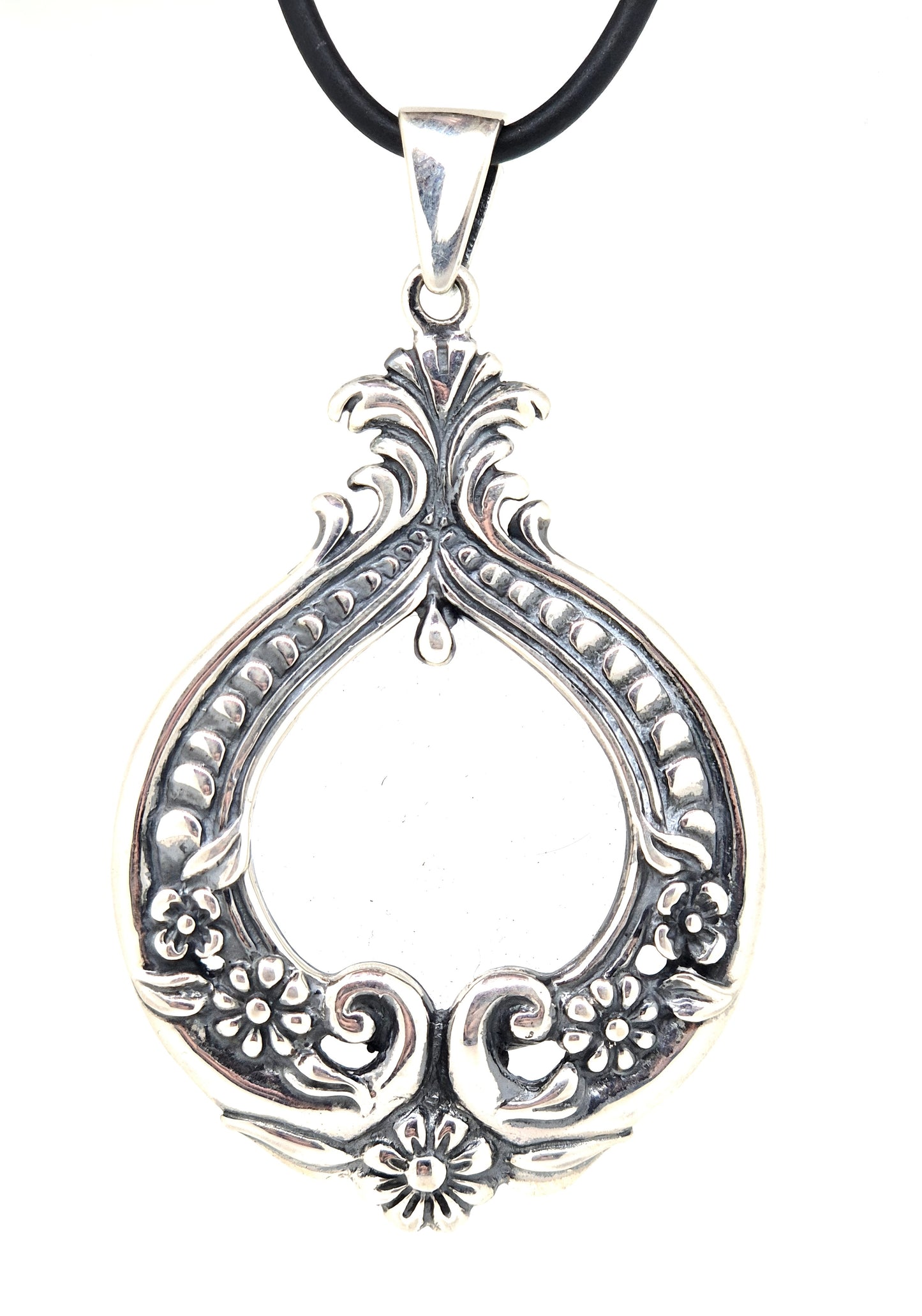 Vintage-Style Sterling Silver Magnifier Pendant