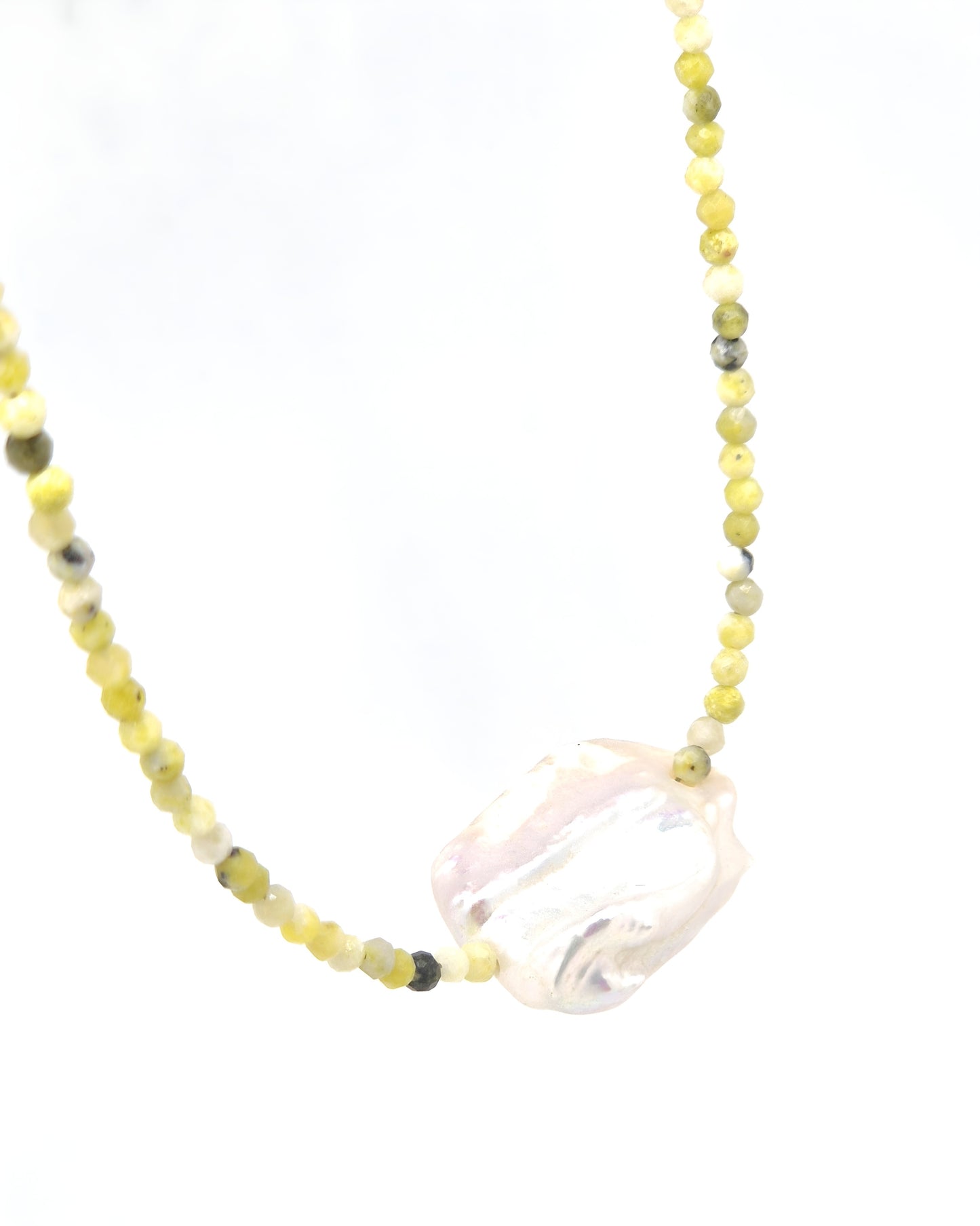 Natural Gemstone & Pearl Necklace