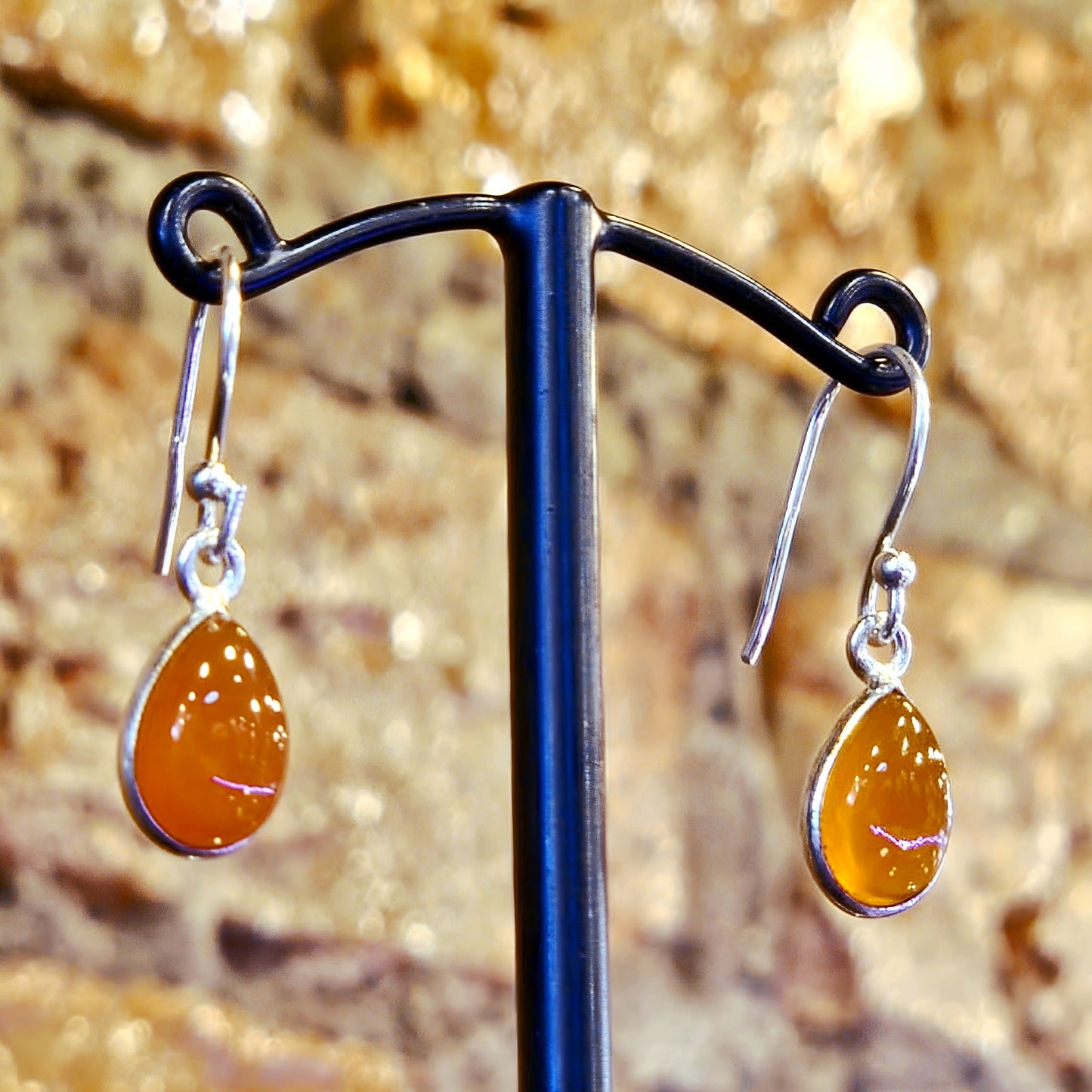 Carnelian Teardrop Earrings