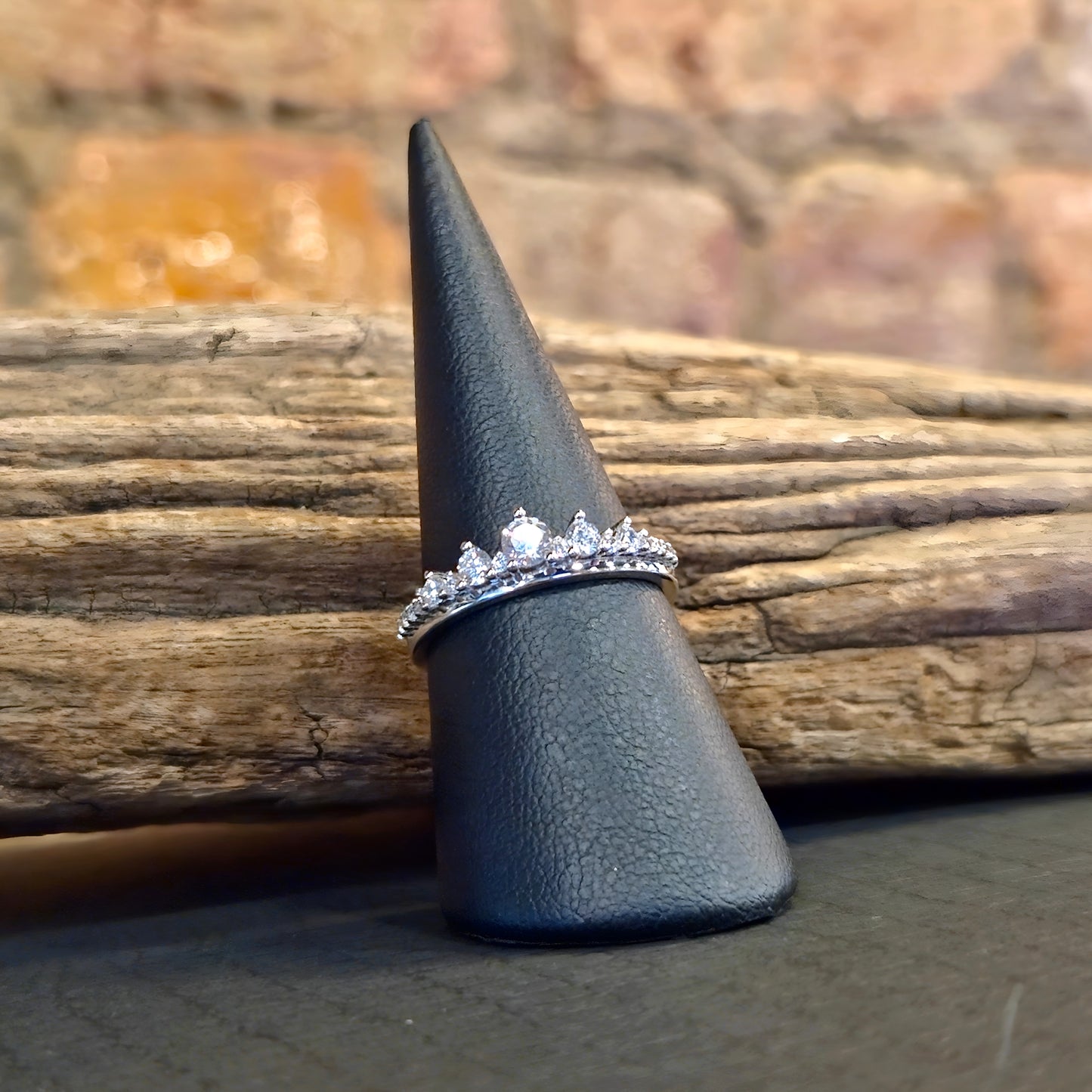 Tiara-Inspired CZ Ring