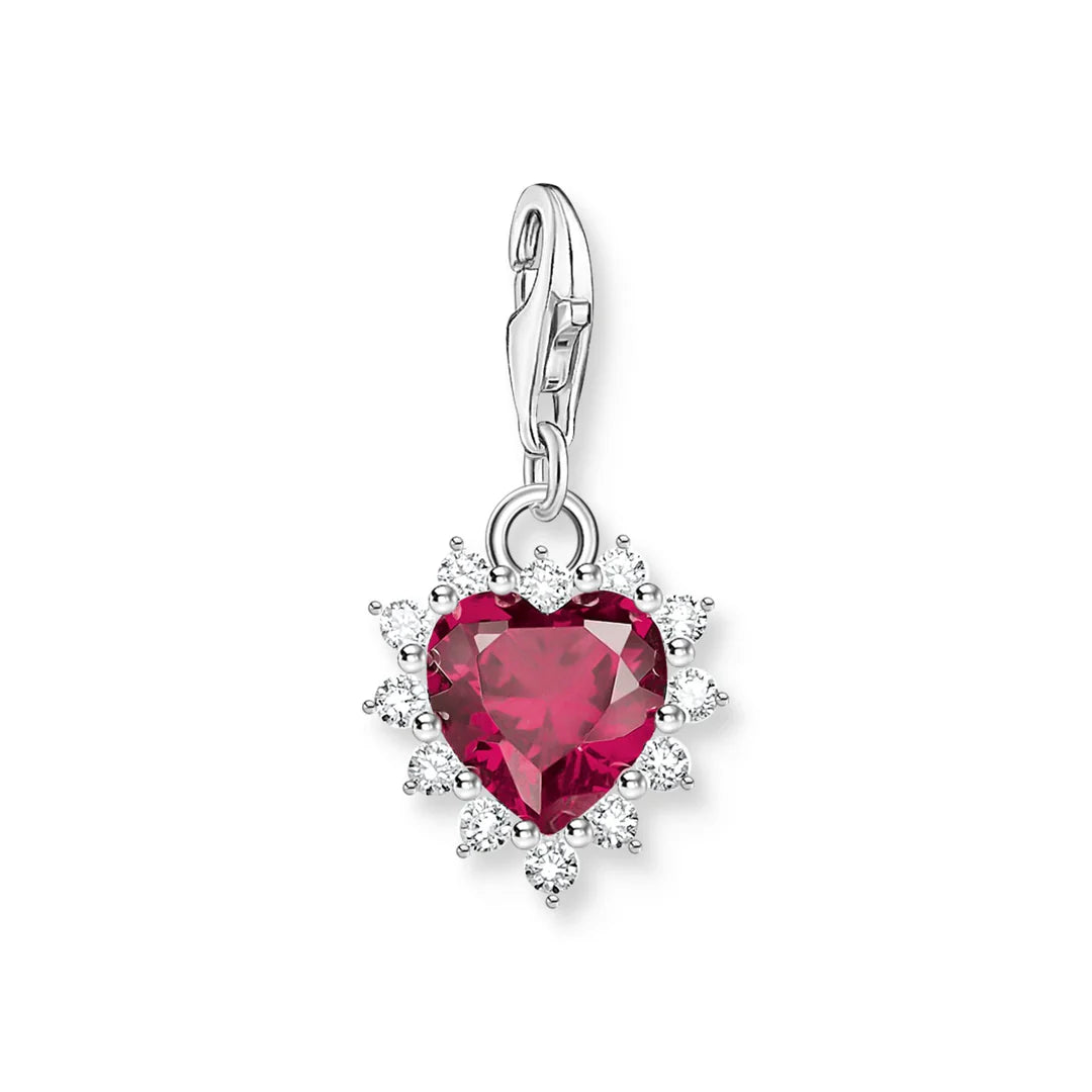 Charm With Lab-Grown Ruby Red