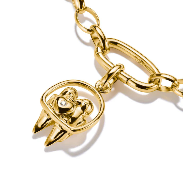 Connect Charm Lovebirds Gold