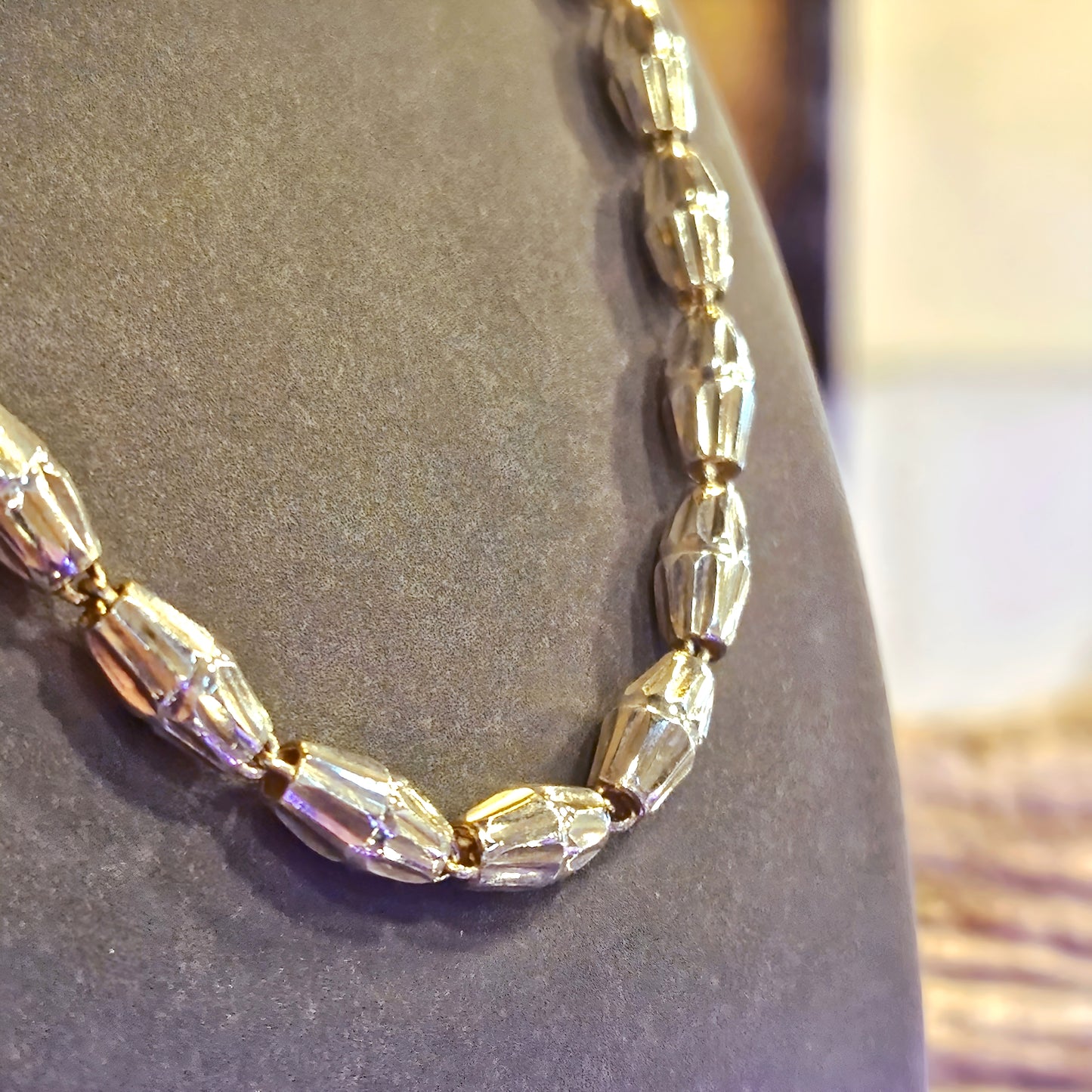 Estate Tapered Barrel Bead Necklace