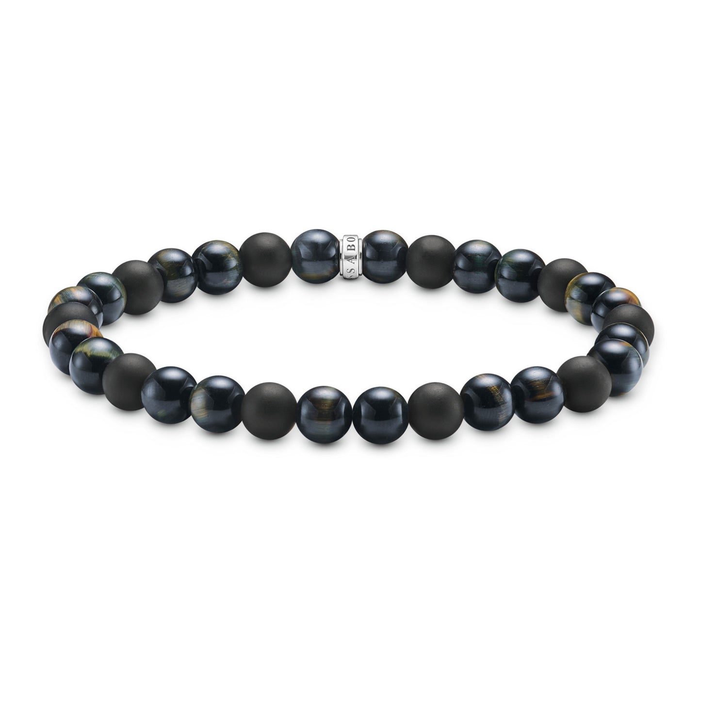 Obsidian and Blue Tigereye Bracelet