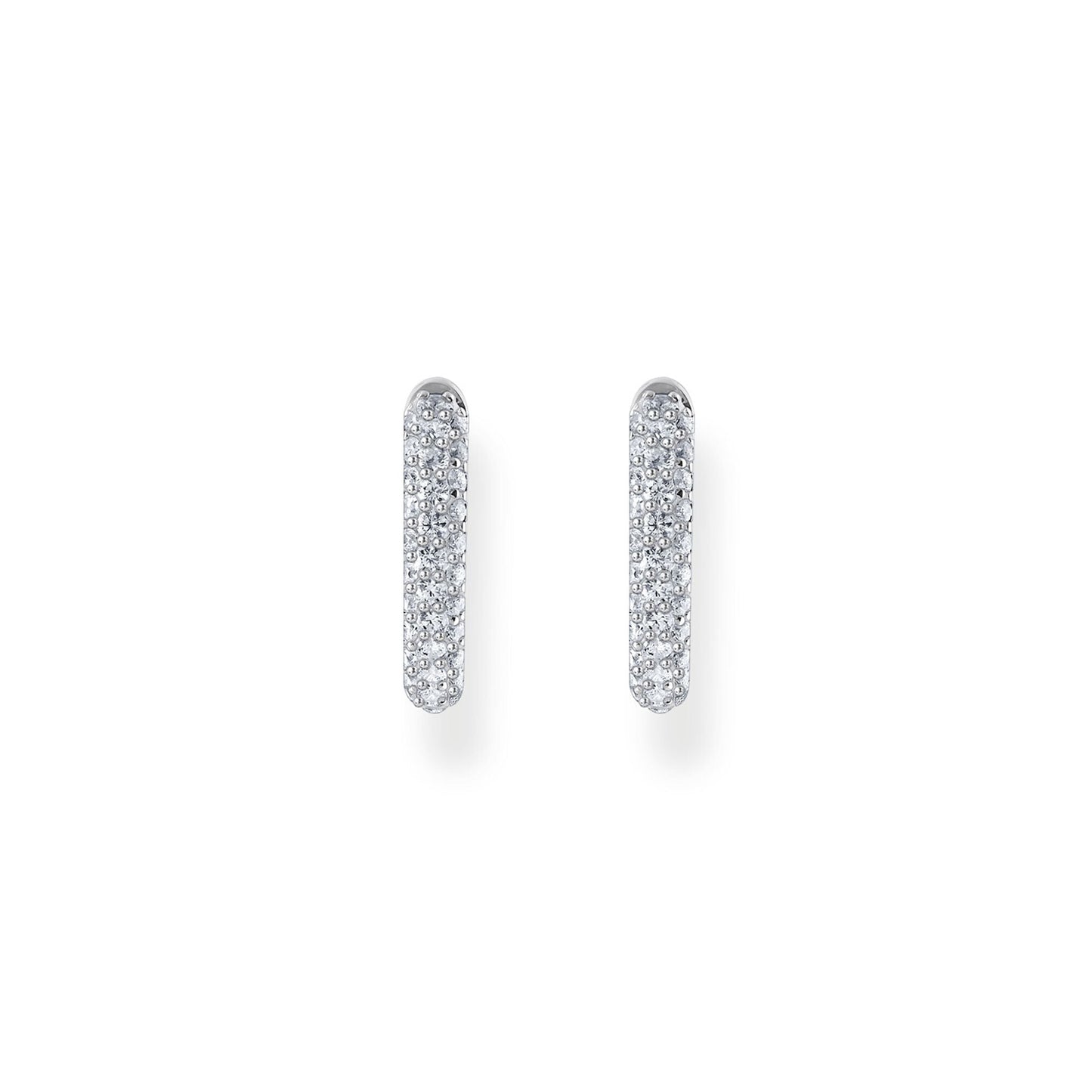 Pave CZ Hoop Earrings