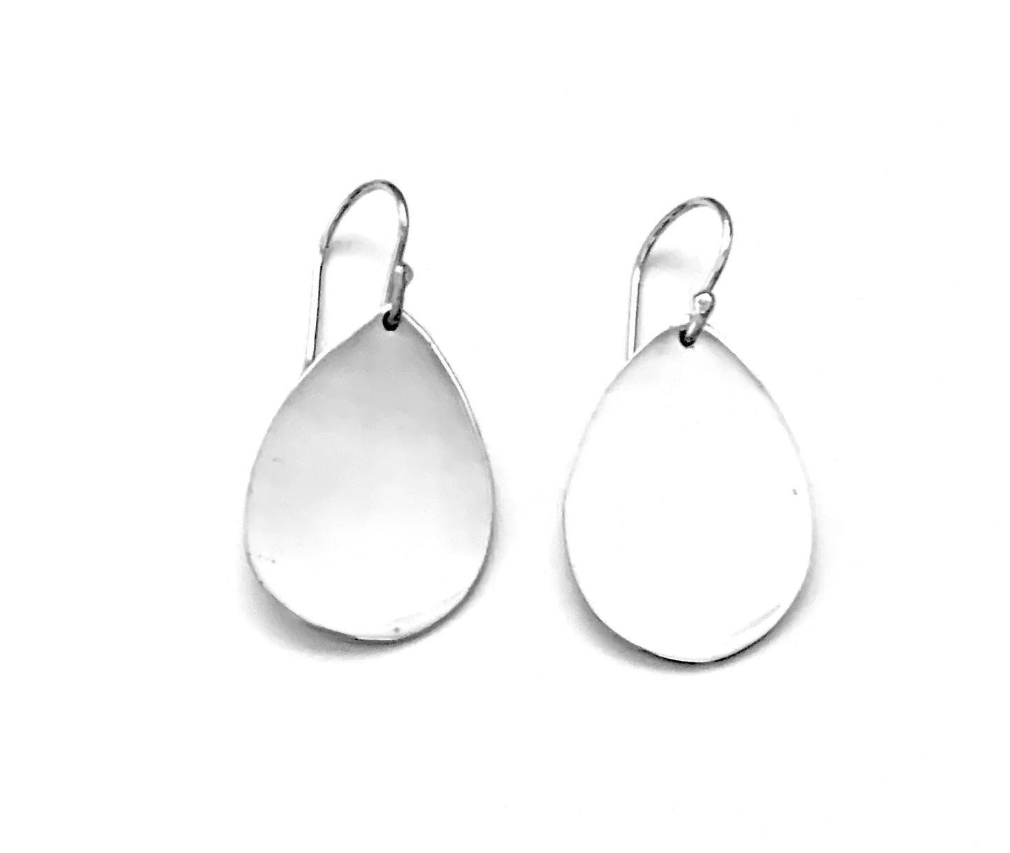 Plain Silver Drop Earrings