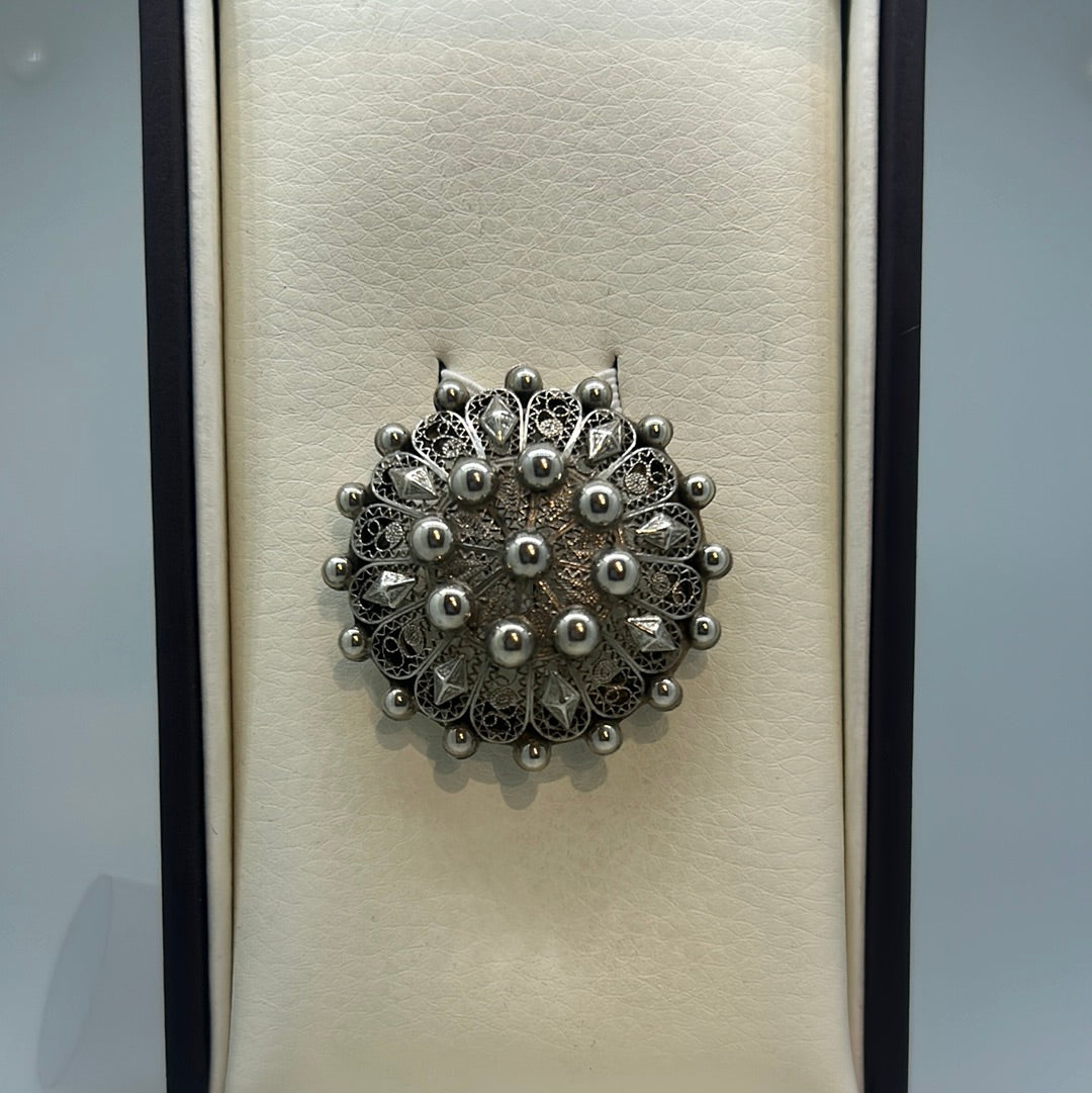 Estate - Silver Brooch with Filigree