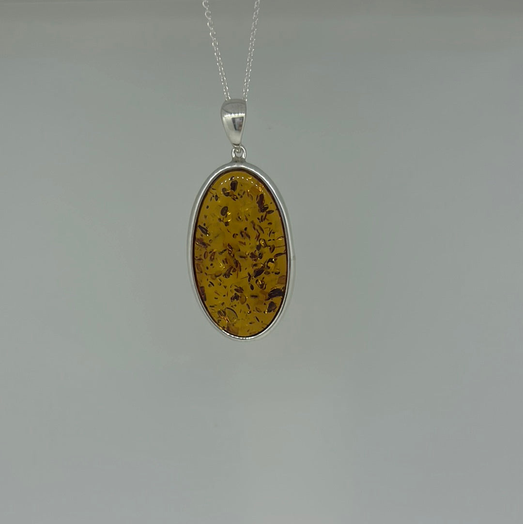 Flat Amber pendant
