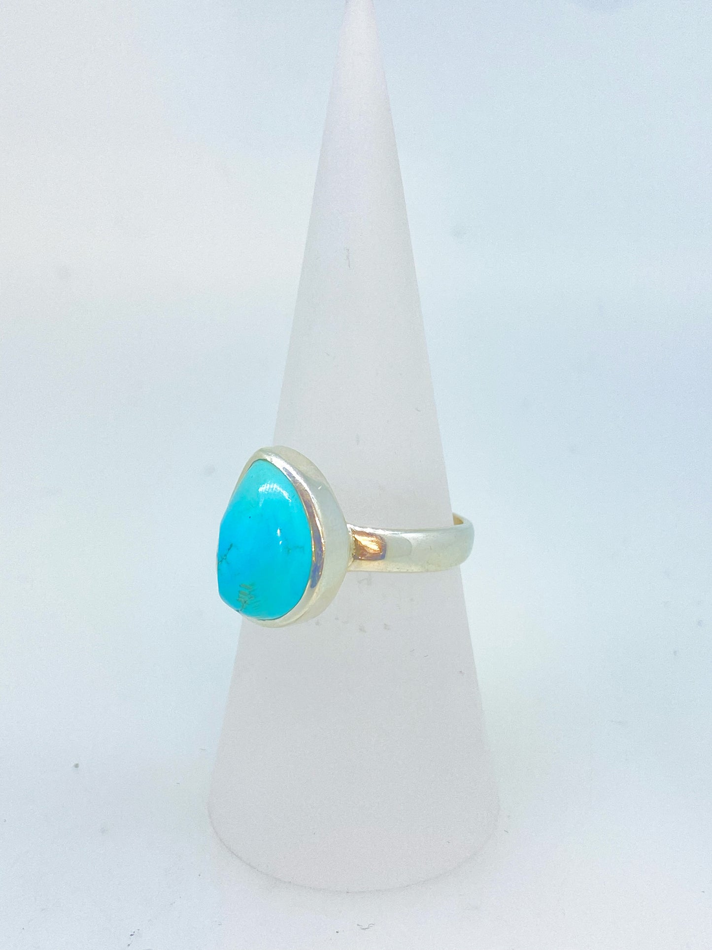 Droplet Larimar Ring
