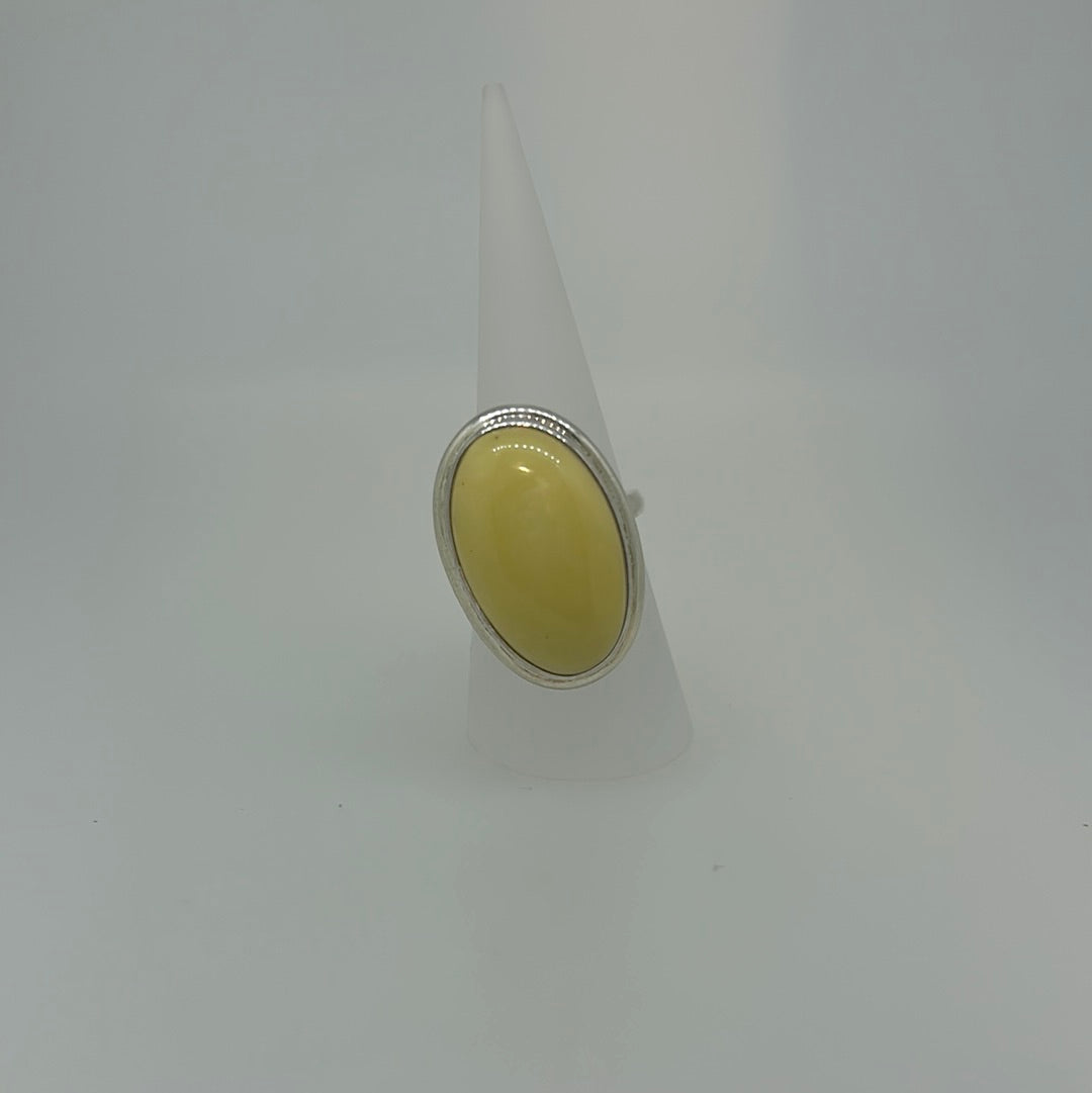 Milky Amber ring