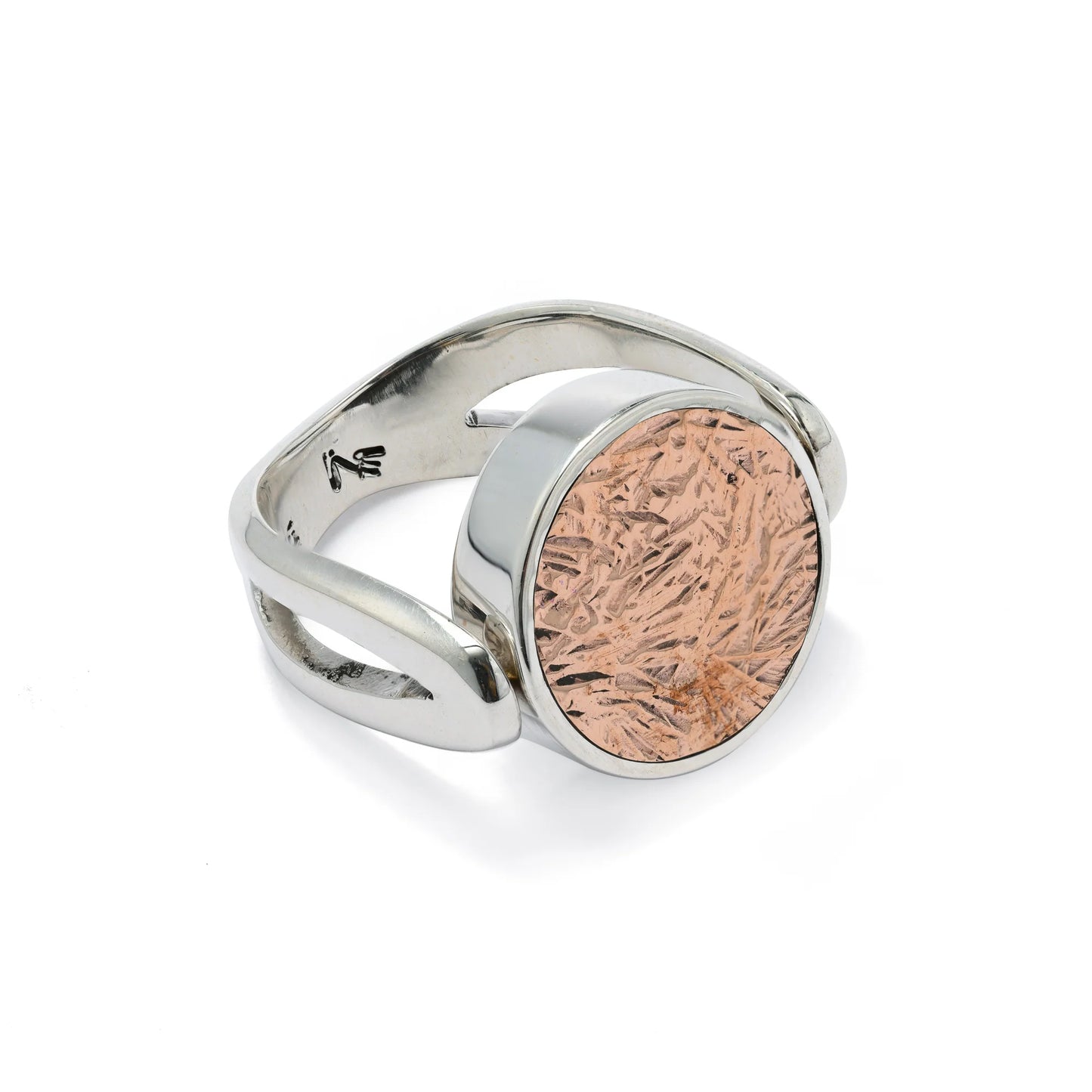 Copper and Onyx Flip Ring