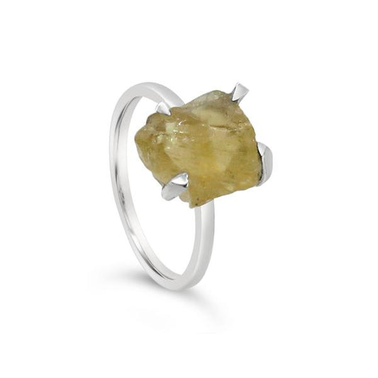 Rough Citrine Ring