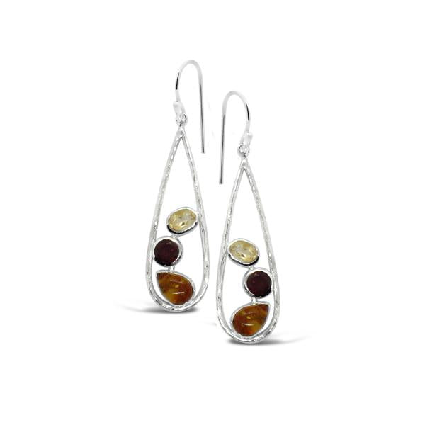 Amber, Garnet & Citrine Drops