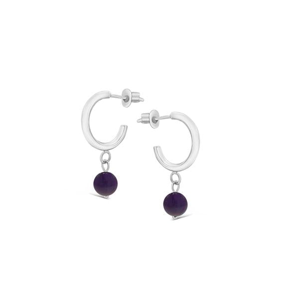 Amethyst Bead  Earrings