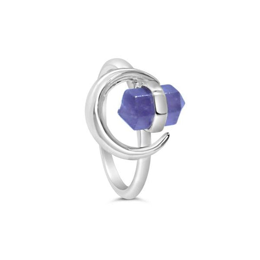 Amethyst Moon Ring