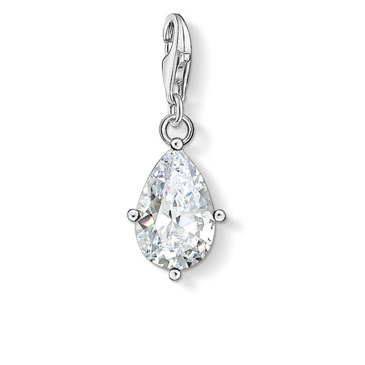 Thomas Sabo White Stone Droplet Charm