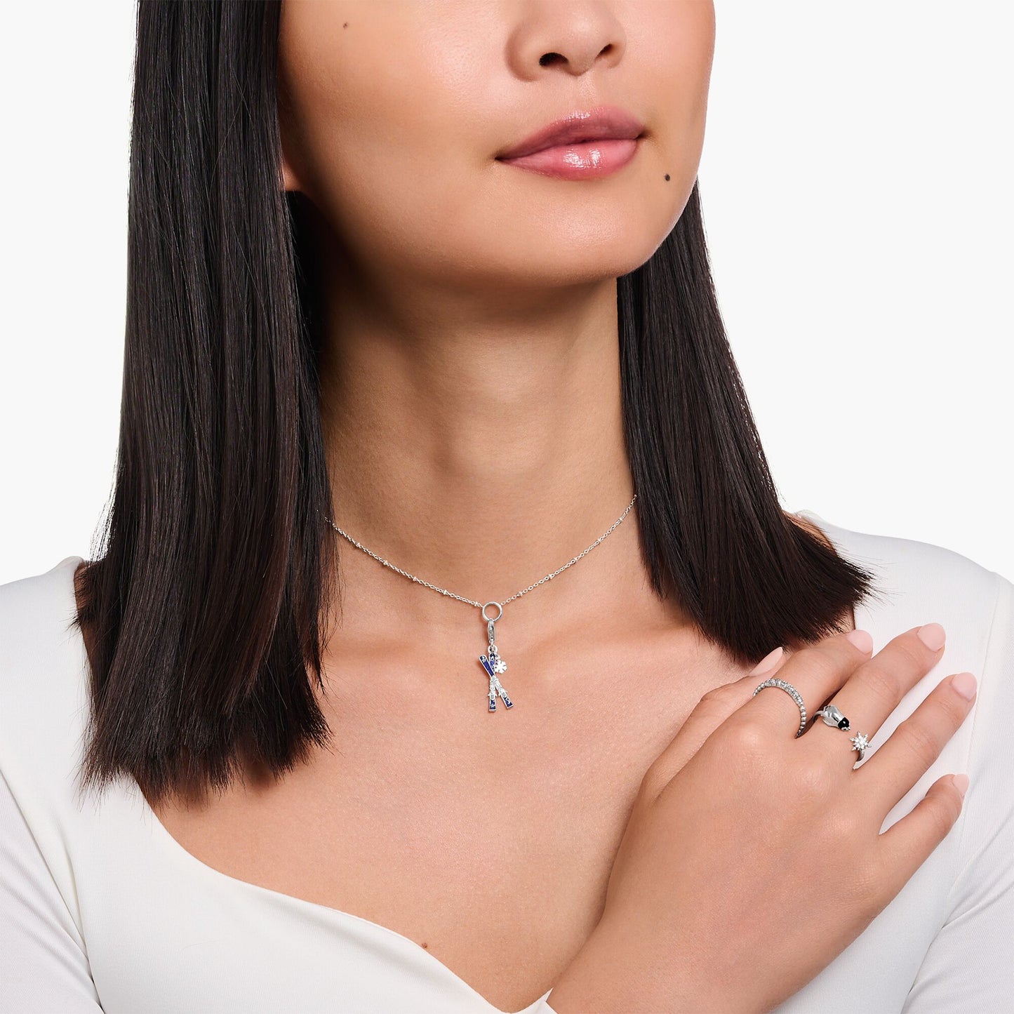Thomas Sabo Blue Skis Charm
