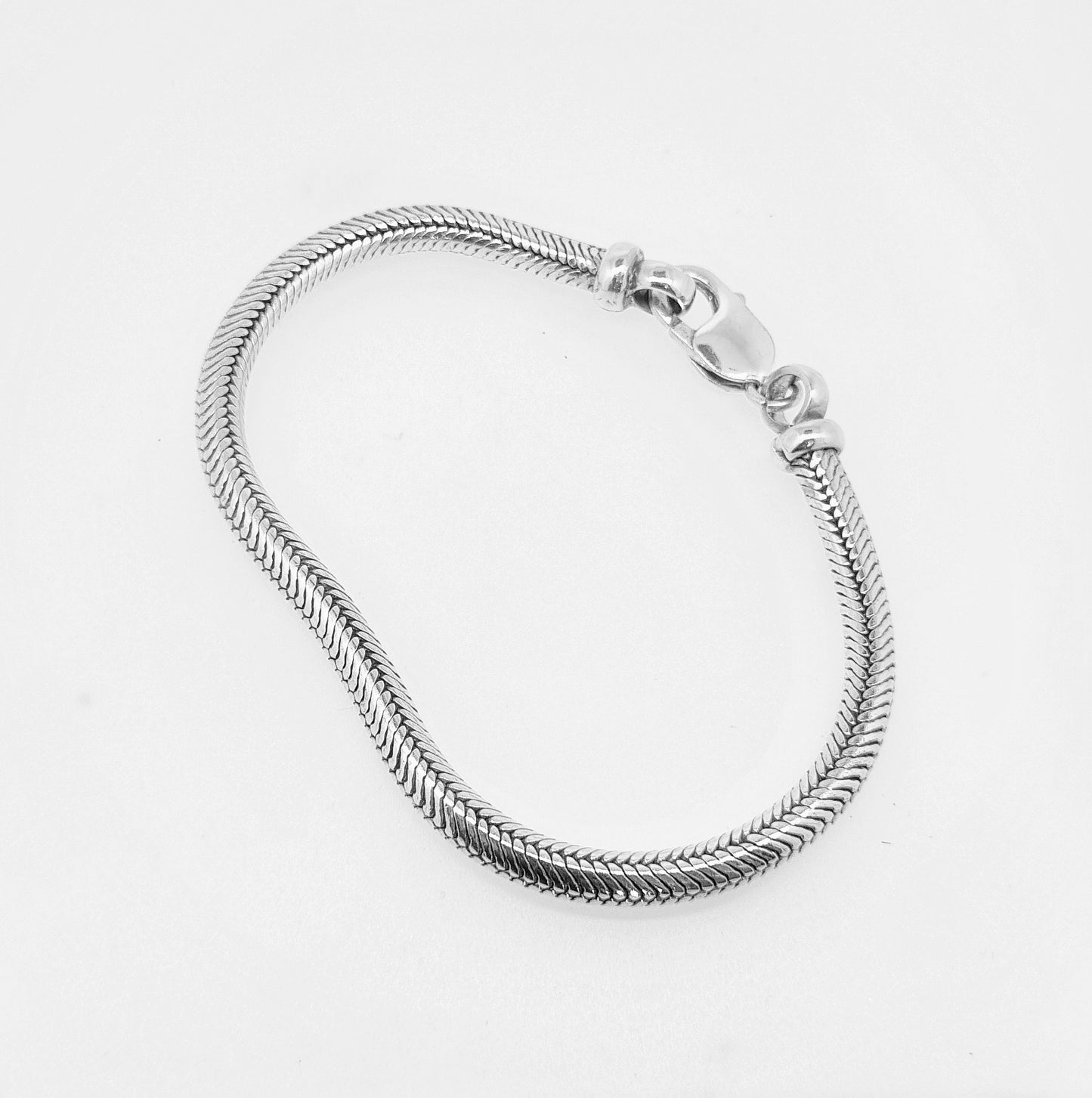 Silver Herringbone Chain Men’s Bracelet