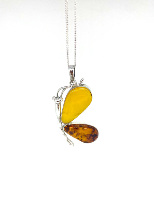 Butterfly Amber Pendant