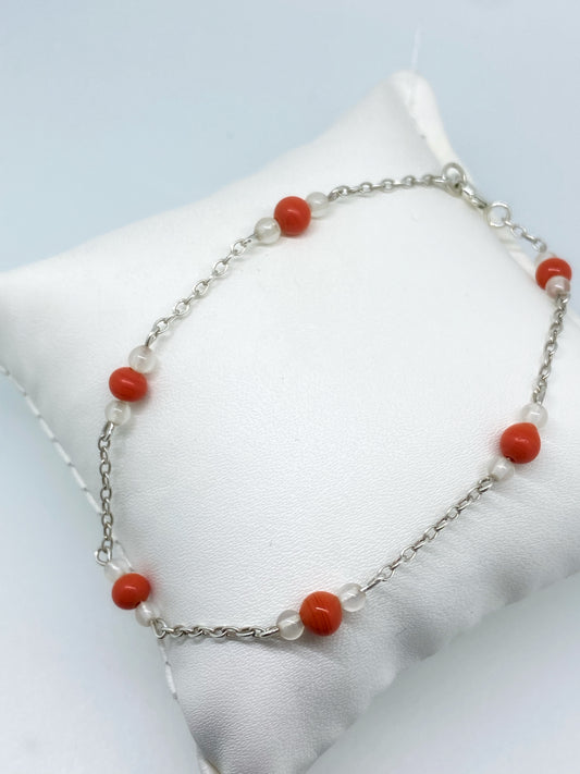 Coral Bead Bracelet