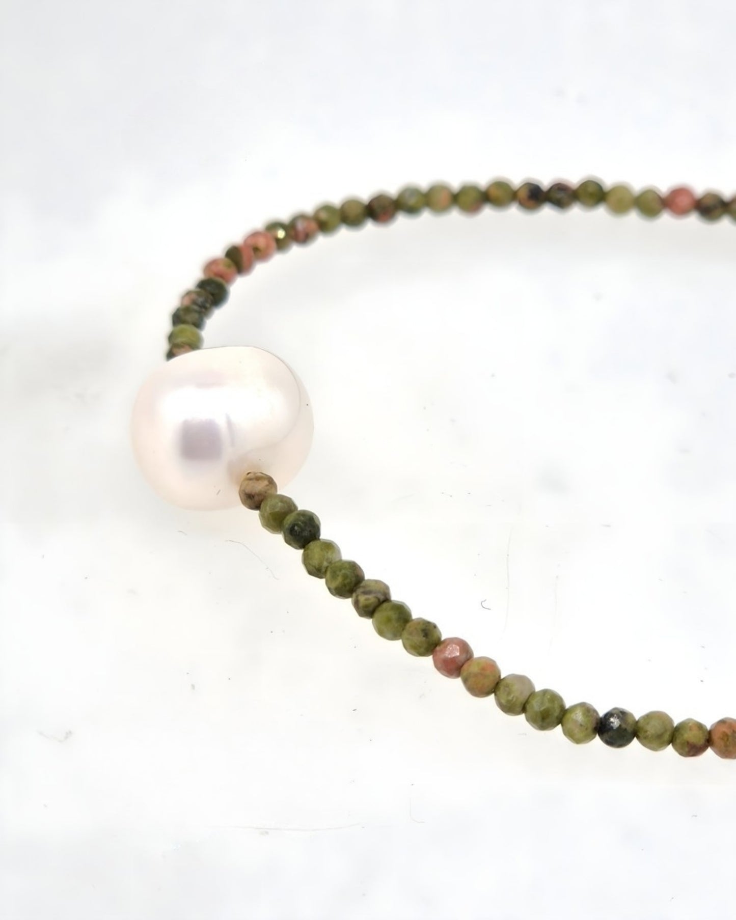 Natural Gemstone & Freshwater Pearl Bracelet