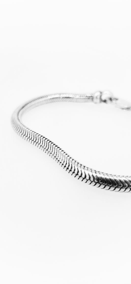 Silver Herringbone Chain Men’s Bracelet