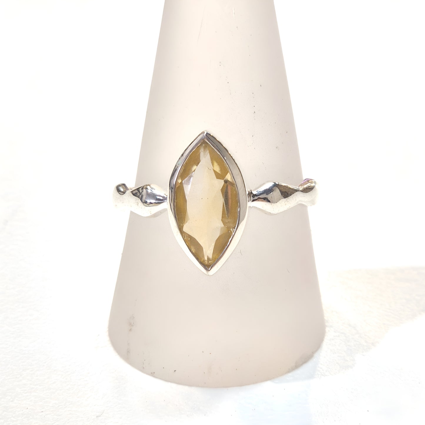 Marquise Citrine Sterling Silver Ring
