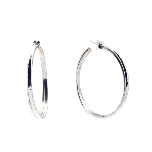 Double Wired Hammered Hoop Earrings