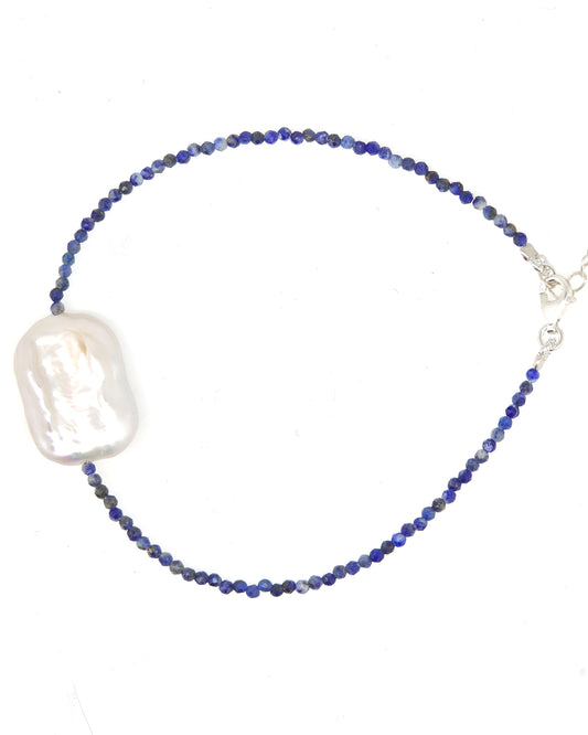 Natural Gemstone & Pearl Bracelet