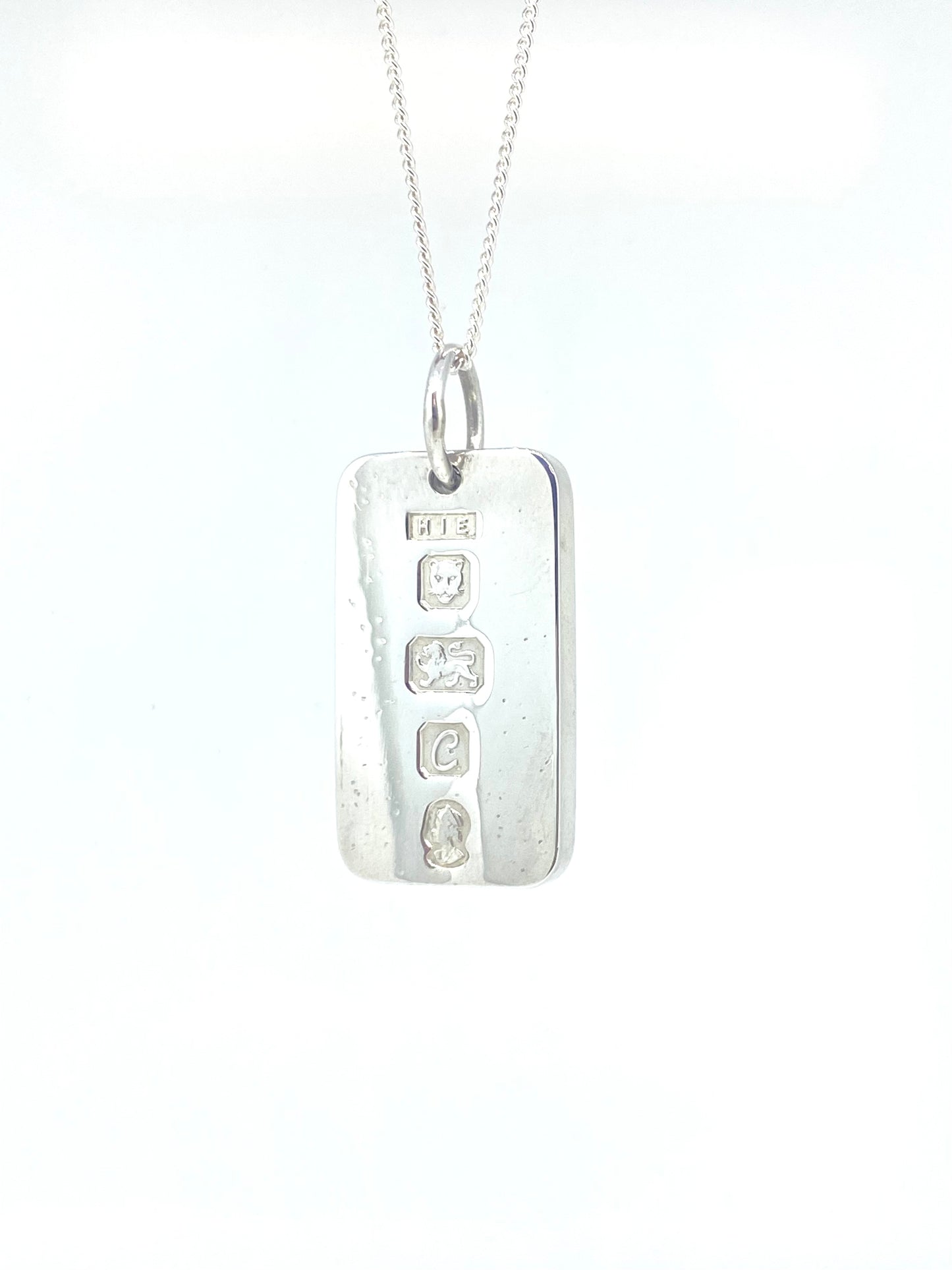 Rectangle Silver Ingot Pendant