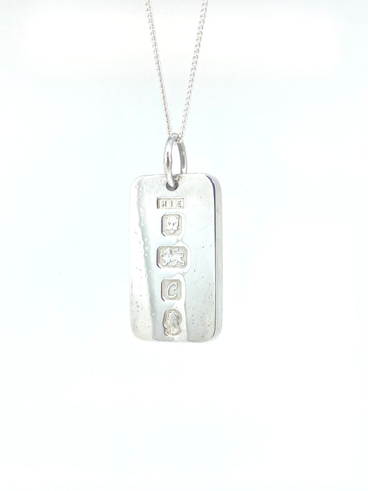Rectangle Silver Ingot Pendant