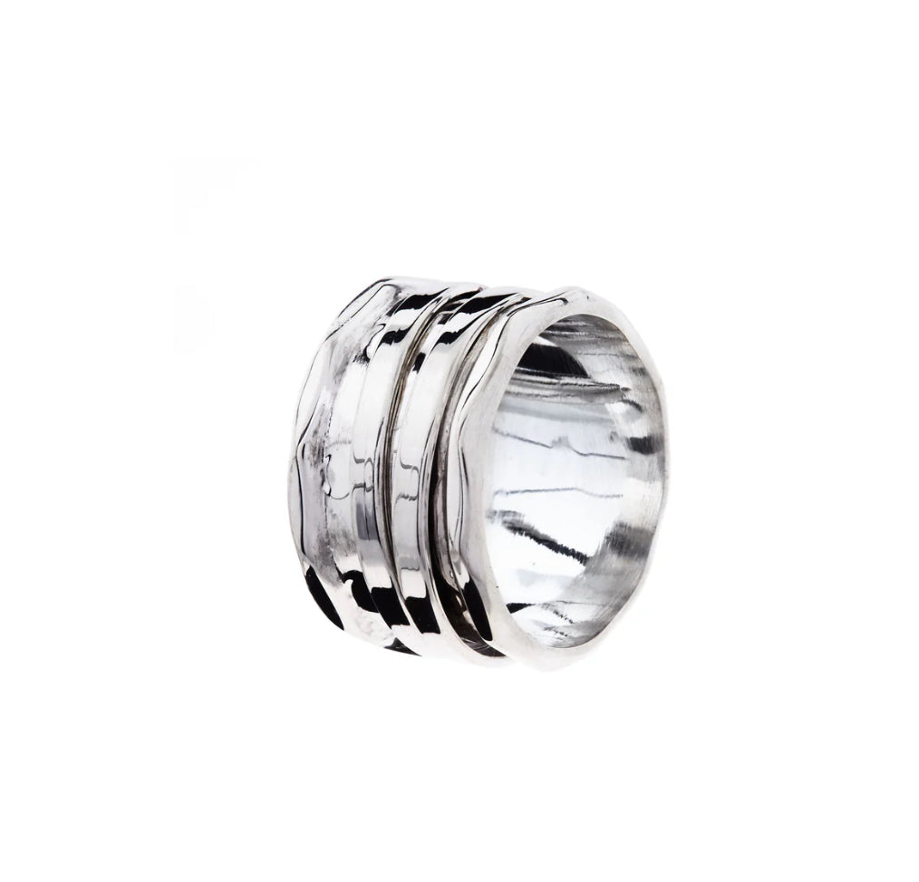Hammered Spinner Ring