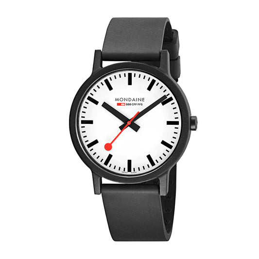 Mondaine Essence Black Rubber