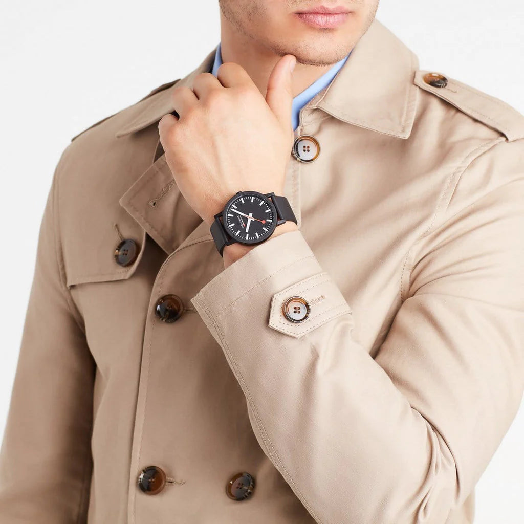 Mondaine Essence Black Rubber
