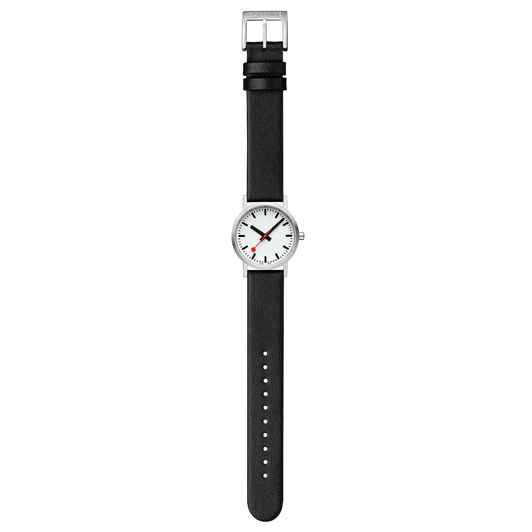 Mondaine Classic Black Vegan Grape Leather