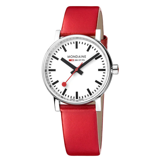 Mondaine EVO2 Red Vegan Grape Leather
