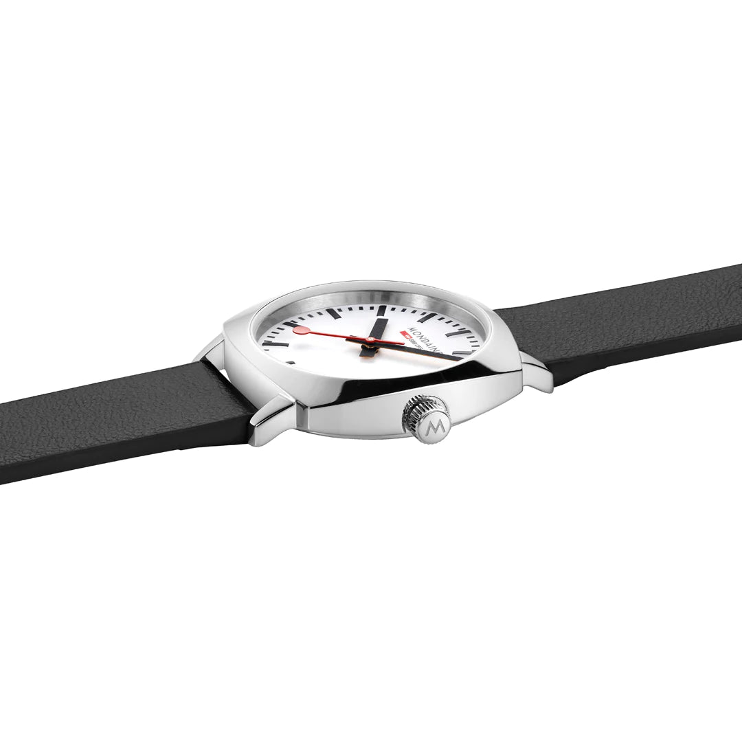 Mondaine Petite Cushion Black Vegan Grape Leather