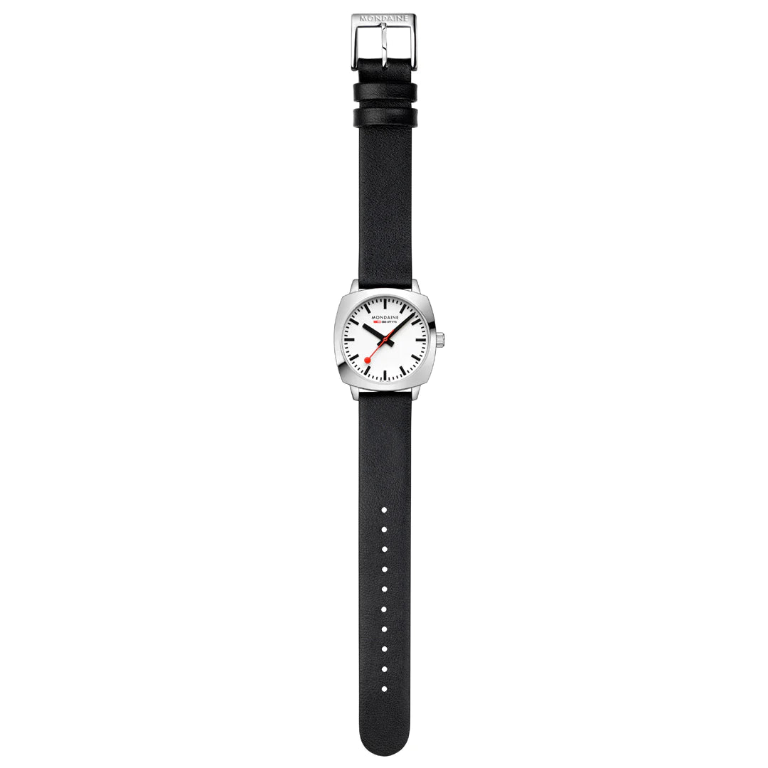 Mondaine Petite Cushion Black Vegan Grape Leather