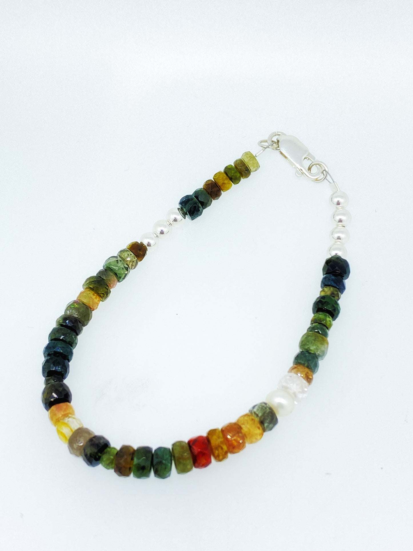 Beaded Tourmaline Bracelet With Pearl