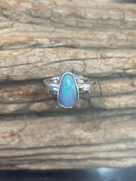 Australian Boulder Opal Ring